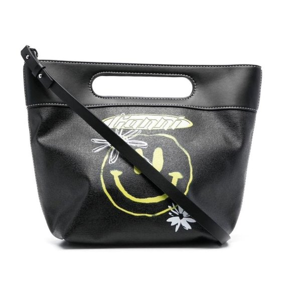Ganni Handbags - Ganni NWT Smiley-print Tote Bag